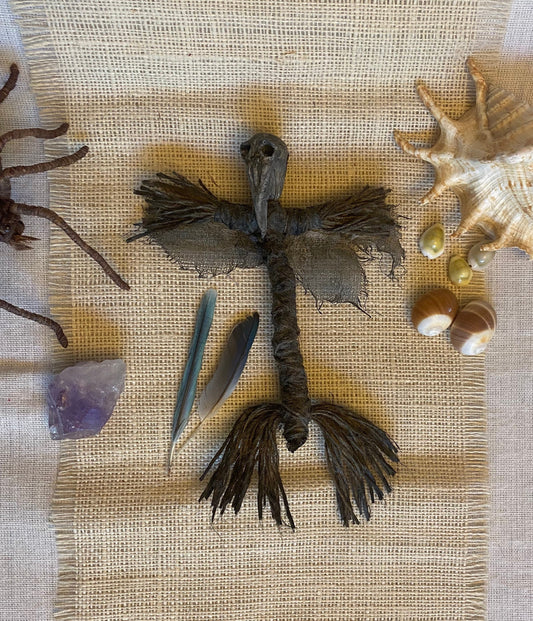 Spirit Doll, Winged Protection Doll, Hand Crafted, Altar Figurine, Art Doll, Spirit Doll, Voodoo Doll, Divination Tool, Hoodoo, Pagan, Wiccan, OOAK